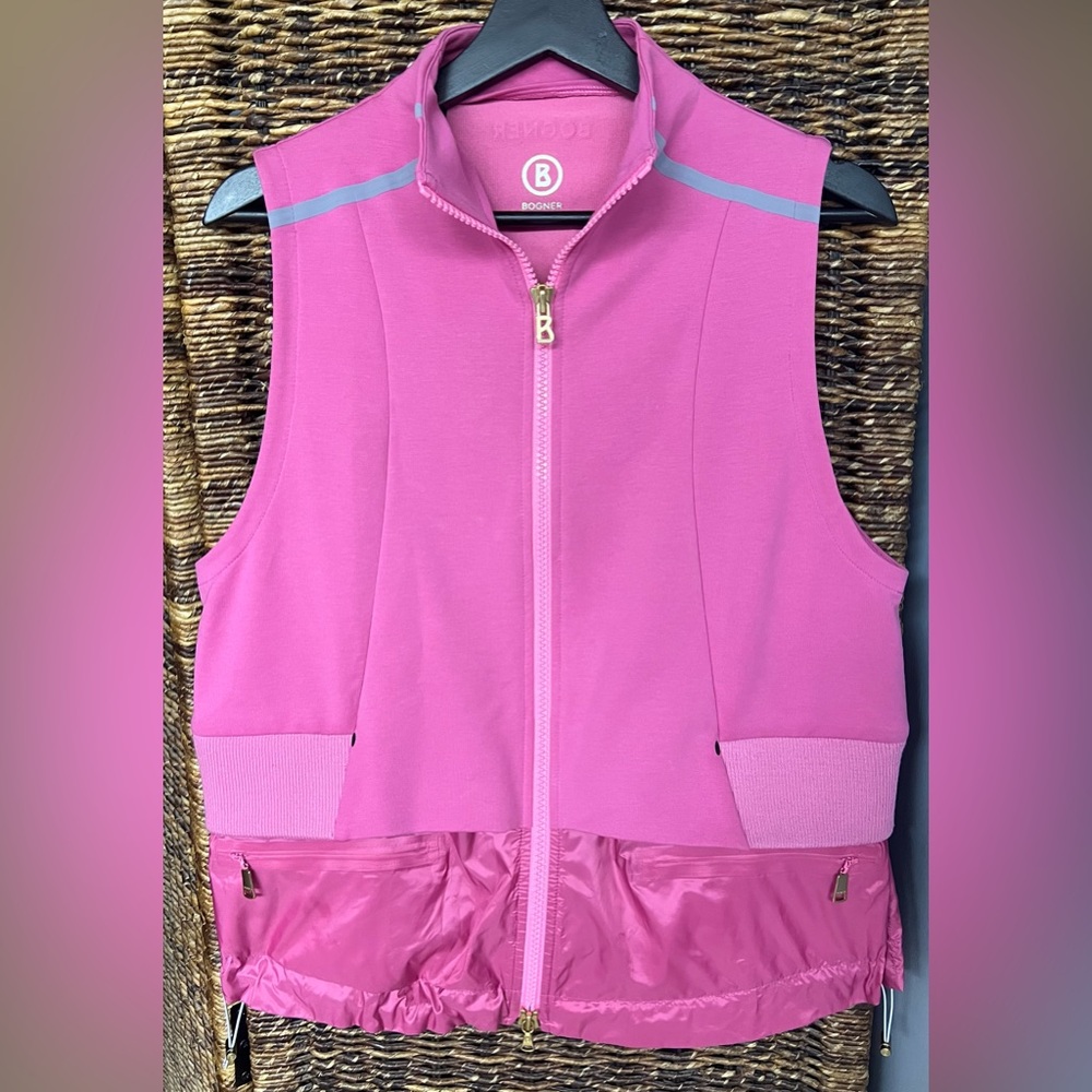 Bogner- Womens Pink Full zip Vest, Blend, Size: 10, Pre- Owned‎